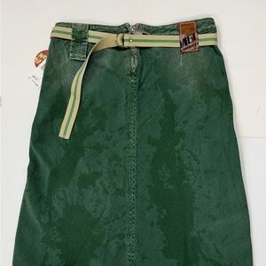 Miss Sixty Forest Green Pencil Skirt with Belt